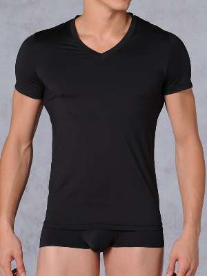 футболка мужская HOM 03112 чёрная