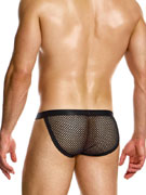 Трусы-танга мужские Modus Vivendi 05415 чёрные в крупную сеточку