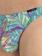 Стринги мужские HOM 40-3245 с растительным принтом