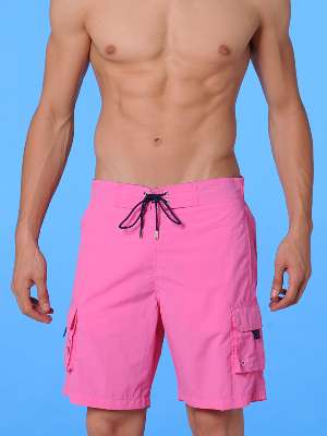пляжные шорты мужские HOM 07891 розовые